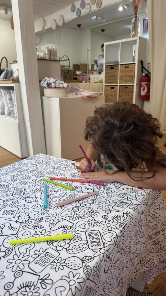 nappe à colorier en tissu