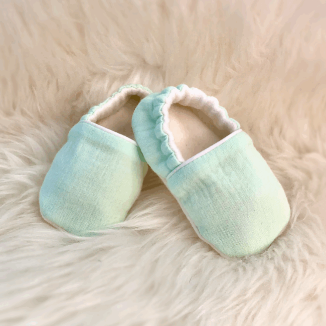 menthe chaussons bébé polaire bio